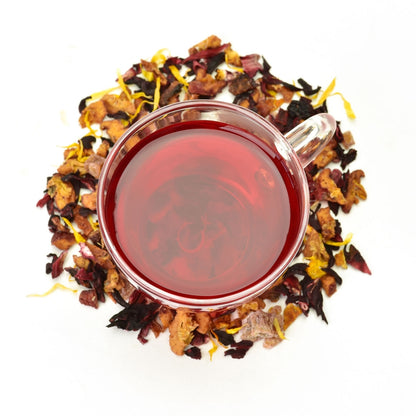 Peach Blossom Sunset Serenade Fruit Tea With Cup
